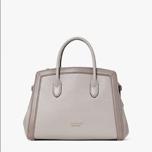 kate spade knott medium satchel true taupe